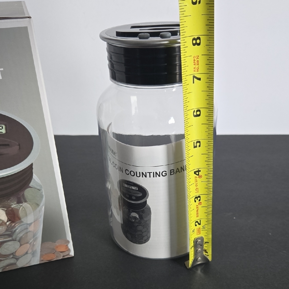 Brookstone Auto Digital Count Coin Bank NEW - Picture 8 of 8